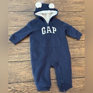EUC GAP Baby Sherpa-lined bodysuit